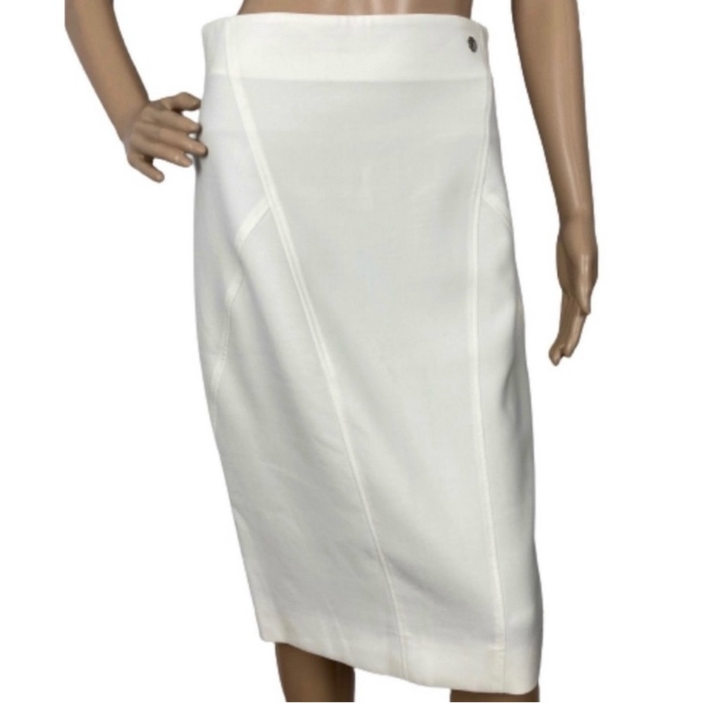 VERSACE COLLECTION WHITE PENCIL SKIRT
